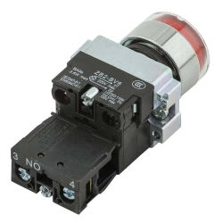 Кнопка щитова XB2-BW3461 1no 10a OFF- (ON) 220v LED Червона