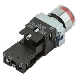 Кнопка щитова XB2-BW3462 1no 10a OFF-ON 220v LED Червона