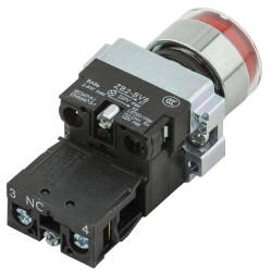 Кнопка щитова XB2-BW3462 1NC 10A ON-(OFF) 220V LED Красная