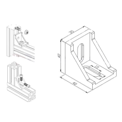 Corner  35x40 for 40x40 profile