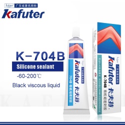 Клей-герметик силіконовий Kafuter K-704B RTV 45г ЧОРНИЙ