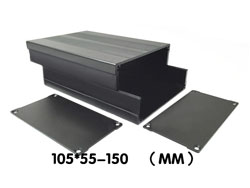 Aluminum housing 150*105*55MM aluminum profile box BLACK