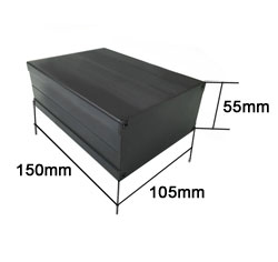 Корпус алюмінієвий 150*105*55MM aluminum profile box BLACK