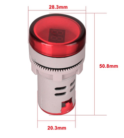 Вольтметр панельный AD16-22DSV-R 500V Красный