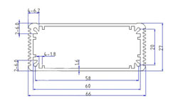 Корпус алюмінієвий 100*66*27MM aluminum case SILVER