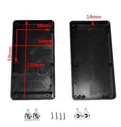 Housing 135 * 70 * 24mm Shell 2-03 black for batteries