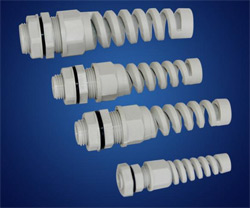 Sealed cable gland PG9 coiled White