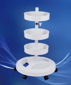 Floor stand on wheels FS3 for lamps, ring loop