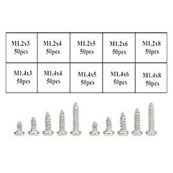 Set of stainless steel screws PA1.2, PA1.4 500pcs. stainless steel 304