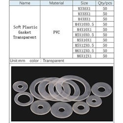 Набір ізолюючих шайб М3-М6 500шт. еластичний ПВХ