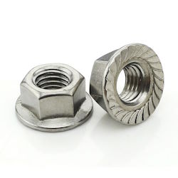 Set of stainless steel nuts M3-M12 125pcs. hexagon with stainless steel flange 304