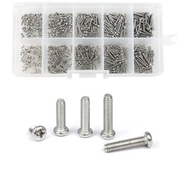 Set of stainless steel screws M1.4, M1.6 500pcs. stainless steel 304