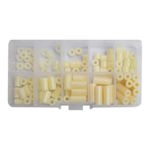 Set of threadless posts M3 100pcs. milky ABS