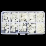 Set of plastic fasteners M3 180 pcs. stand, screw, nut milky PA66