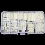 Set of plastic fasteners M2.5 200pcs. stand, screw, milky PA66