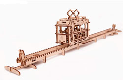 Model  Tram with rails 3D puzzle