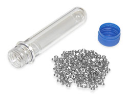 Nut M4 hex, galvanized 100 g in a container