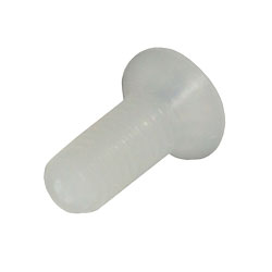 Screw plastic M2x10mm concealed. PH, milk PA66