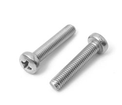 Galvanized screw M2x6mm half round PH