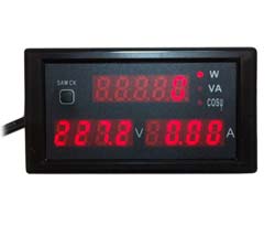  Panel Volt-Ammeter  DL69-2048 [BLACK, LED, 300V, 100A AC]