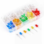 Set 5mm LEDs 150 pcs in organizer