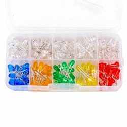 Set 5mm LEDs 150 pcs in organizer