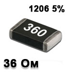 SMD resistor 36R 1206 5%