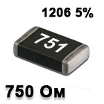 SMD resistor 750R 1206 5%