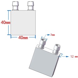  Heat exchanger  liquid 40x40mm