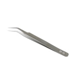 Precision tweezers curved 125 mm, stainless steel steel