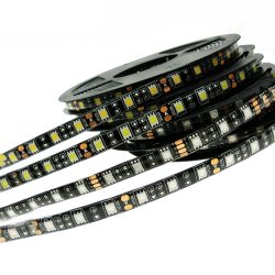 Світлодіодна стрічка SMD 5050 (60) IP65 Синій чорна основа