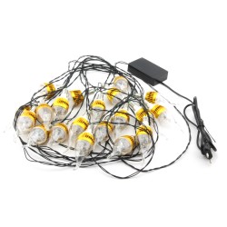 Garland LED 10m 20 bulbs white warm light 20W