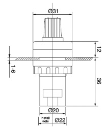 Potentiometer WIW22S 10K