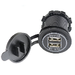 Зарядний пристрій USB<gtran/> YC-A17W 5V 2.1A+5V 2.1A біле підсвічування<gtran/>