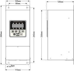 Frequency converter CFM310S 1.1KW Software: 5.0