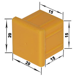 Заглушка до квадратного профілю 20х20х1.2 мм