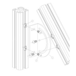  Angle adjustment plate for profile 3030