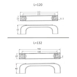 Plastic handle 132 mm reinforced