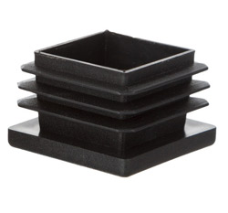 Plug for square pipe 25x25mm inner black