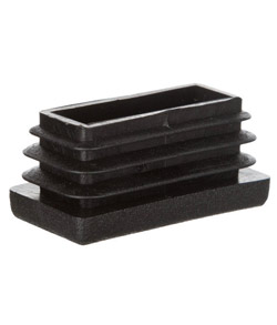 Plug for rectangular profile 25x40mm inner black