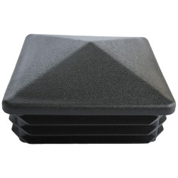 Plug for square pipe 80x80mm internal pyramids. black