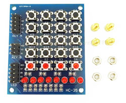 Клавіатура - Матриця кнопок 5х4, 8 світлодіодів