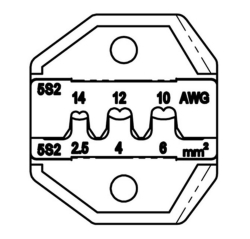 Pliers insert  CP-5S2D for crimping solar panel contacts