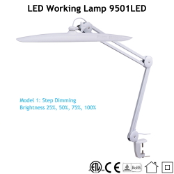 Table lamp on a clamp 9501LED dimmable, 117 LED BLACK