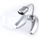 Table magnifier MG5B-2 [х2, 107 mm, LED-backlight, V-base]