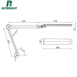 Table lamp on a clamp 9502LED 60LED, 12W