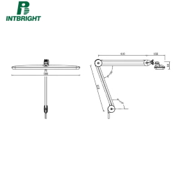 Table lamp on a clamp 9503LED dimming+CCT 182 LED WHITE