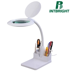 Лампа-лупа настільна Intbright 9101LED-B-R-PLUS-127-5D БІЛА