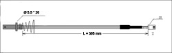 temperature sensor  Thermocouple K-type ceramic body, 0.3m cable.