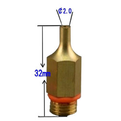Сопло-голка клейового пістолета 2х32 мм, латунь